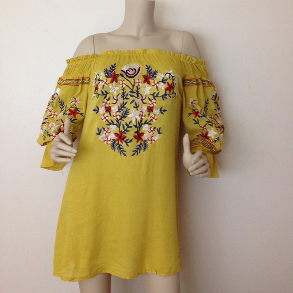 Trend Setter Diva Boutique Dresses & Skirts - LAST 1! Floral Embroidery Off Shoulder Dress